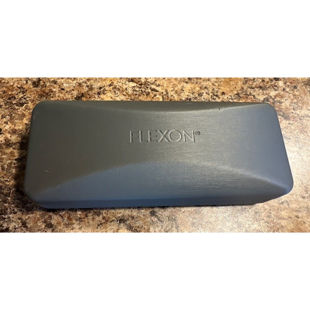 **LARGE** AUTHENTIC - FLEXON - GREY - HARD EYEGLASSES CASE